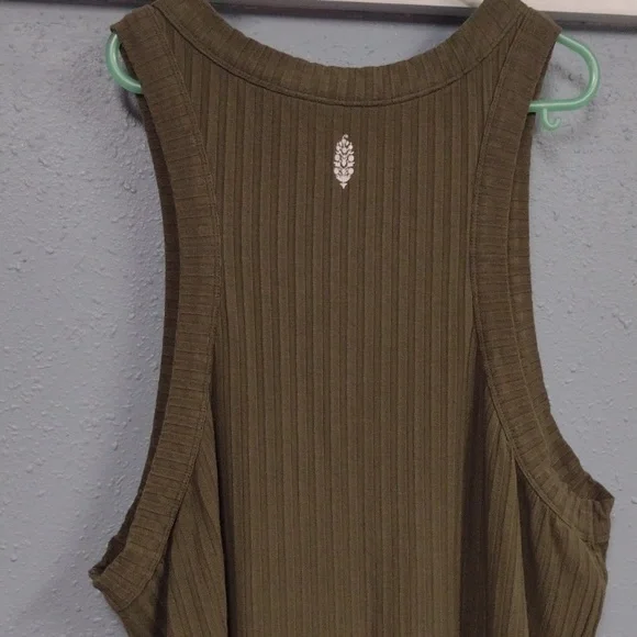 FP Movement by Free People Green Ribbed Fitted Tank Top - Picture 5 of 6